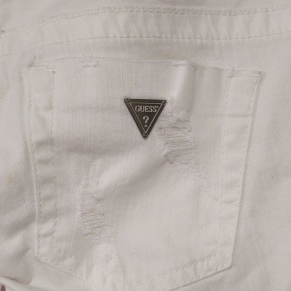 Guess Daredevil Skinny white destroyed jea… - Picture 12 of 16